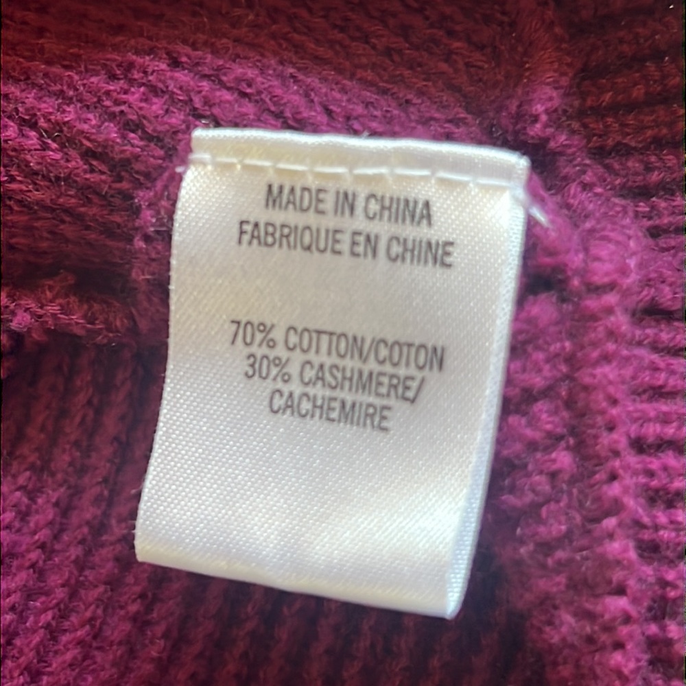 Theory Nisa Cashcotton Openβ Front Cardigan Plum Purple Petite P/TP - Picture 8 of 10